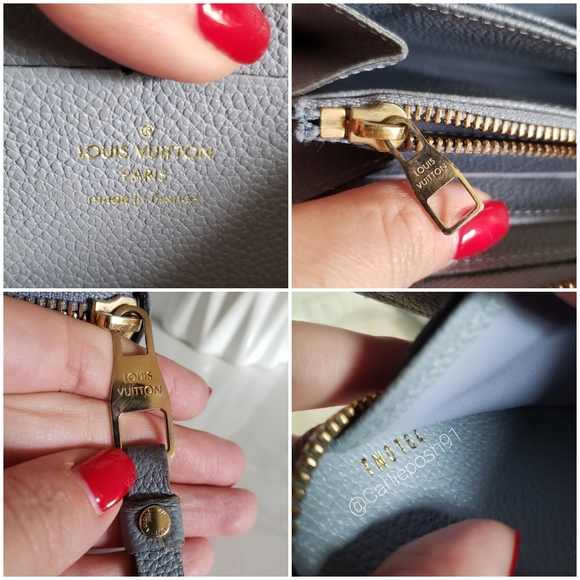 **SOLD** Authentic Pre-owned Louis Vuitton Blue Empreinte Zippy Wallet - Picture 15 of 16